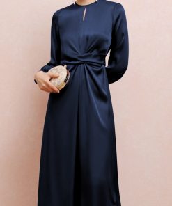 Blue Ruched Arch Hem Round Neck Sleeveless Mini Dress – KesleyBoutique